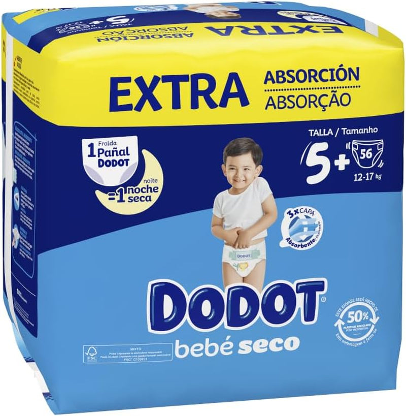 Baby Dry Extra - Pack Jumbo, taille 5-56 pièces