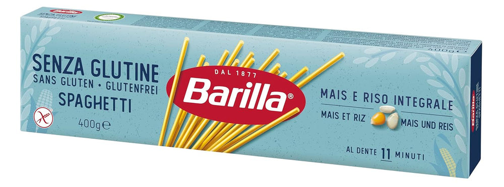 Spaghettis Barilla sans gluten no. 5, délicieux plats de maïs et de riz – parfaits pour les personnes atteintes de la maladie cœliaque ou d'intolérance au gluten 400g