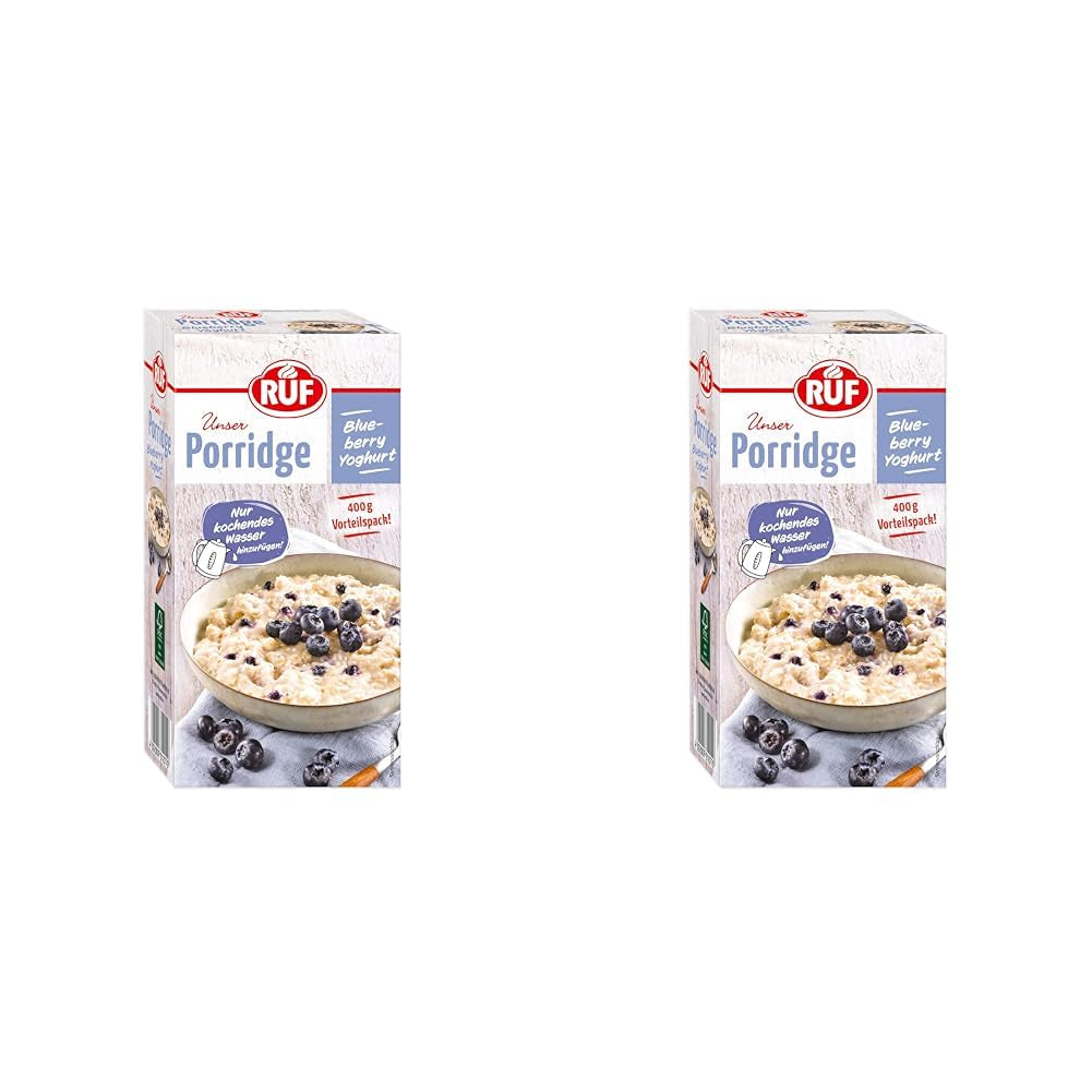 RUF Gruau aux pommes et à la cannelle avec flocons d'avoine entiers, saveur délicate de cannelle et morceaux de pommes séchées, snacks, emballage en vrac, 1 x 400 g