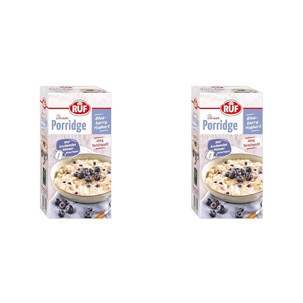 RUF Gruau aux pommes et à la cannelle avec flocons d'avoine entiers, saveur délicate de cannelle et morceaux de pommes séchées, snacks, emballage en vrac, 1 x 400 g