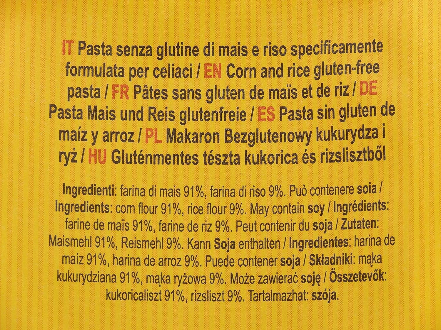 Pâtes en forme d'étoile Dialsi, pâtes de maïs et de riz sans gluten, cuites au bronze, ingrédients 100 % italiens, sans additifs, cuisent en 8 à 9 minutes, paquet de 300 g