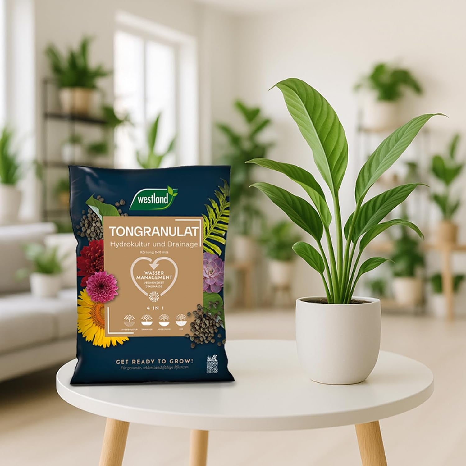 Westland Clay Granules, 5 L - Granules pour plantes idéales pour la culture hydroponique, substrat drainant sans additifs chimiques, pour usage intérieur et extérieur