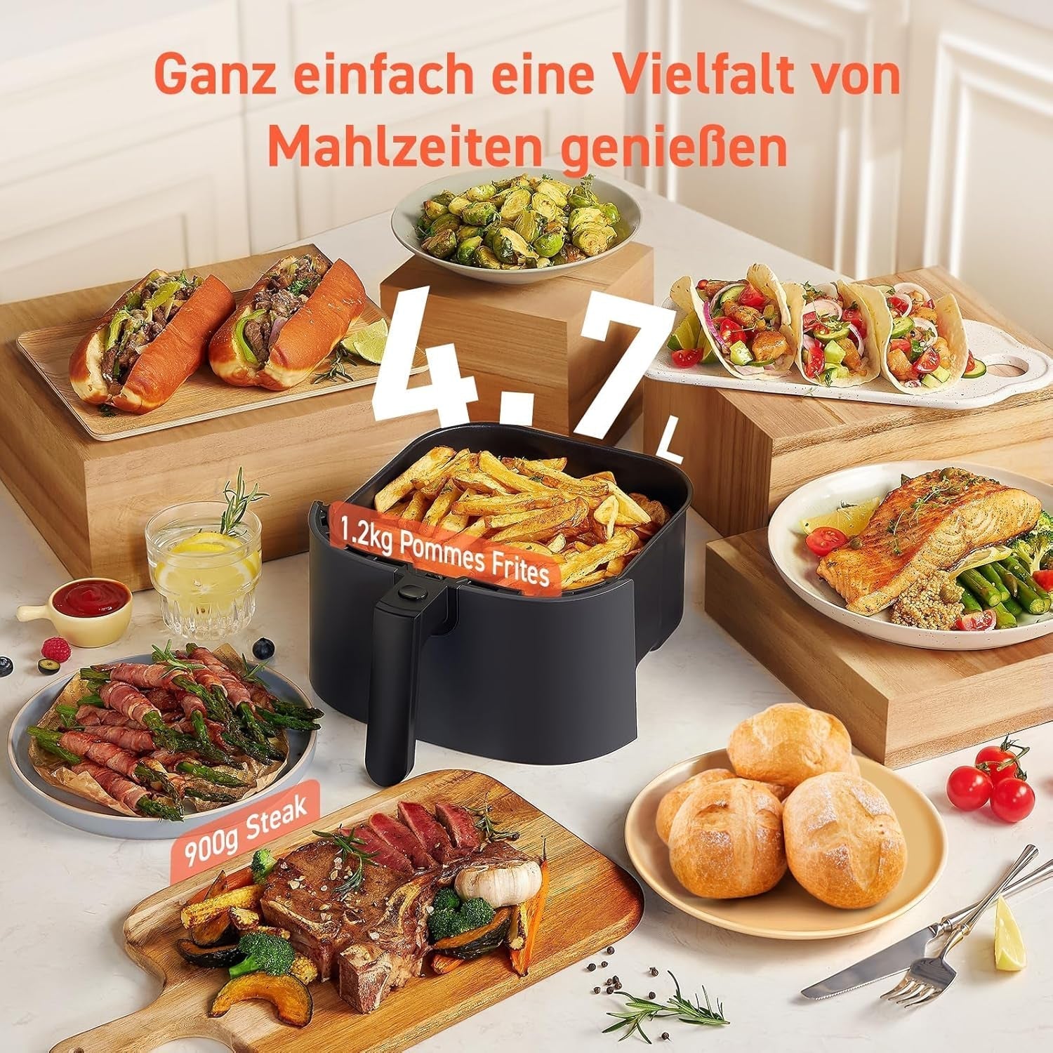 COSORI Airfryer, friteuse à air chaud 7 en 1 4,7 L, max 230 ℃ et bruit 55DB, plus de 100 recettes électroménagers Naty Shop