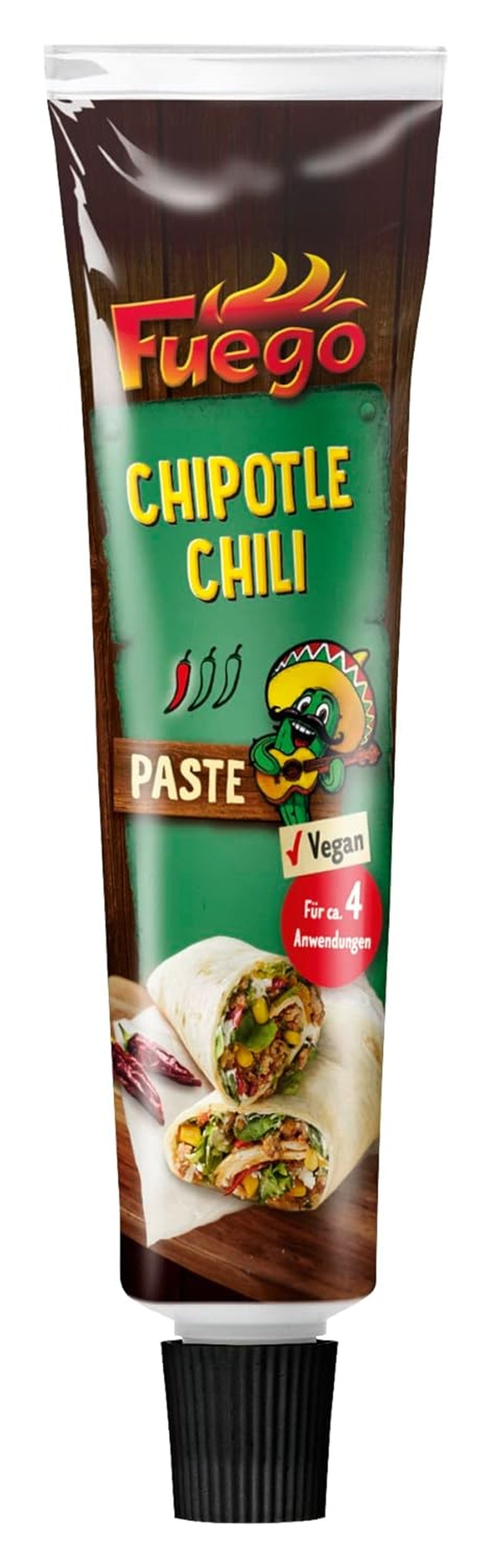 - Pâte de chili chipotle, plats mexicains épicés, pour 4 recettes, végétalien, 1 x 40 g