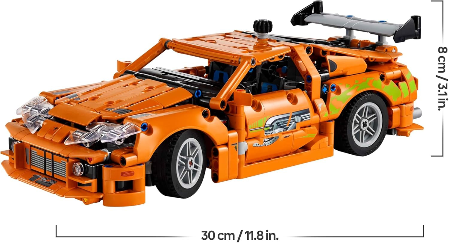LEGO Technic Fast and Furious Toyota Supra MK4 - Jeu de voiture - Avec moteur à 6 cylindres et porte-clés - Ensemble de modèles pour jeunes et filles à partir de 9 ans - Idée cadeau pour le anniversaire 42204