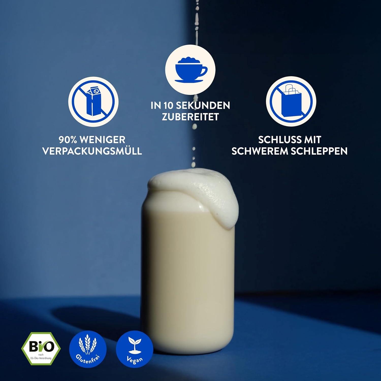 Blue Farm Pure Oat Base pour une boisson à base de sel de 8 litres – 100 % de la meilleure qualité biologique – 100 % végétalien, sans lactose et sans gluten – 90 % de contenu d'emballage