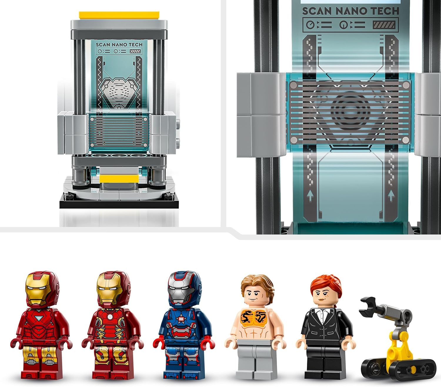 LEGO Marvel Iron Man's Laboratory : Hall of Armor - Jouet de super-héros avec figurine Mech, 5 figurines dont Aldrich Killian - Cadeau Avengers pour garçons et filles à partir de 8 ans 76315 Ensembles de construction Beuche den LEGO-Store