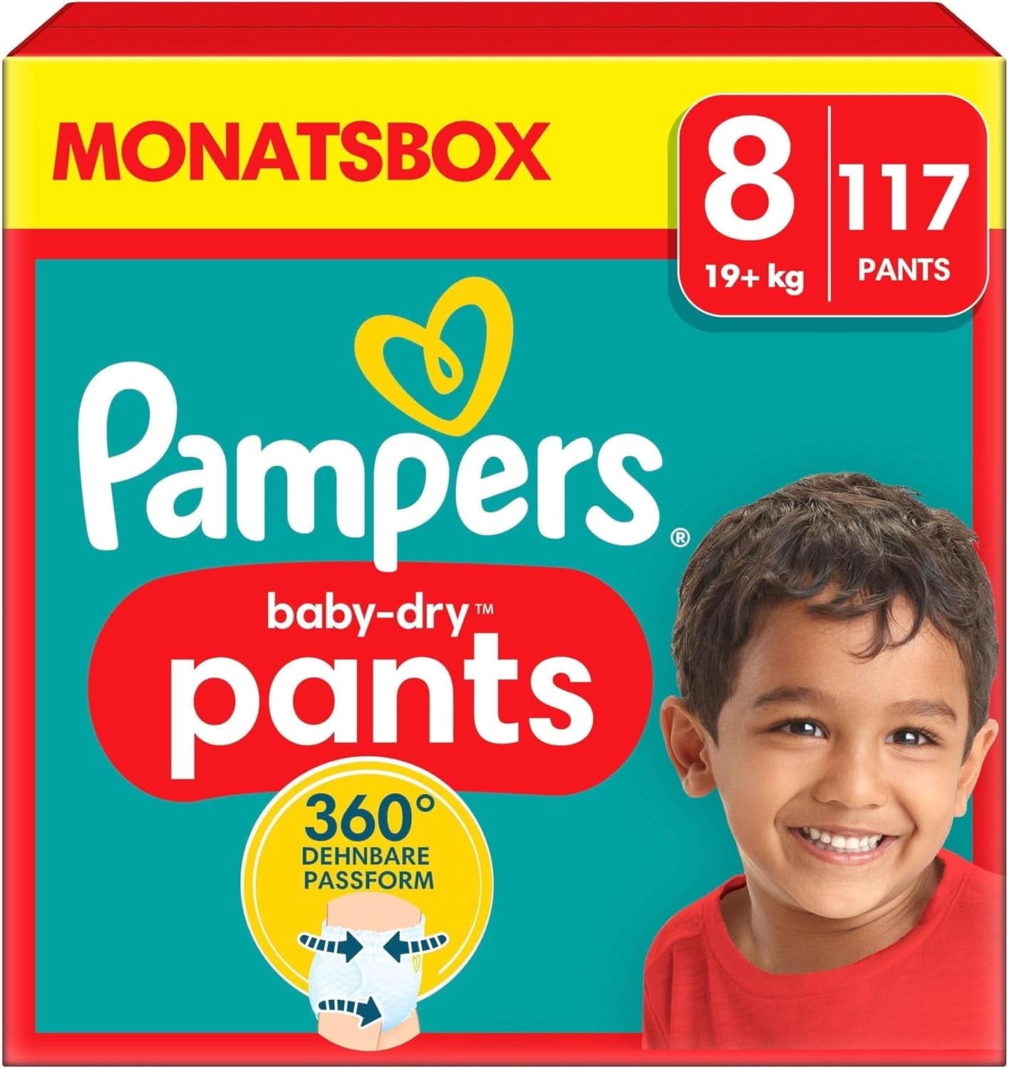 Pampers Windeln Pants Größe 5 Baby-Dry, 160 Windeln, 12Kg-17Kg, 360° Fit Hilft, Auslaufen Zu Verhindern Mother and Child Naty Shop 8 (117 pcs) Nouveau