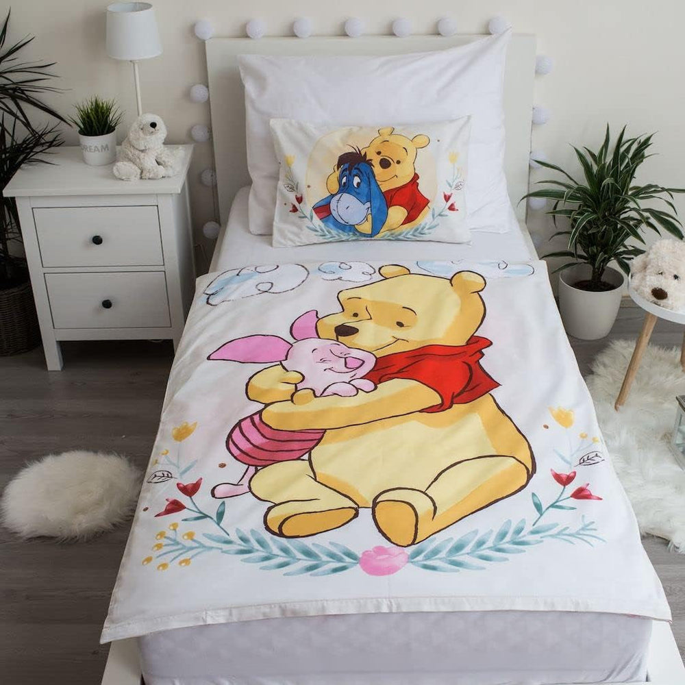 Lenjerie de pat pentru copii, ursuletul Winnie si prietenii sai, 100% bumbac Lenjerie de pat - copii Naty Shop