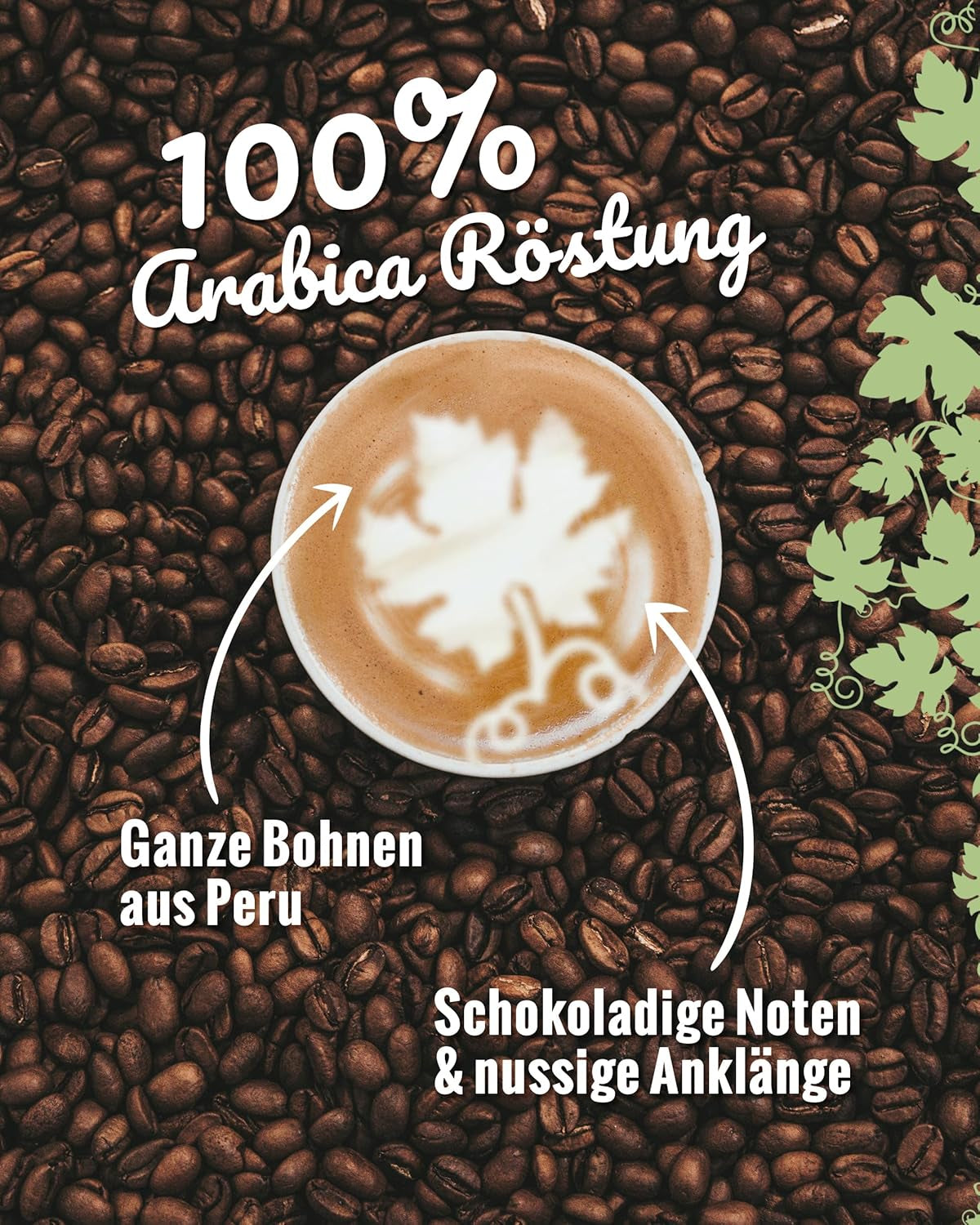 Blank Roast - BIO Winzer Kaffee 1000g - schonend mit Pfälzer Rebholz geröstet - ganze Kaffee-Bohnen au Pérou - 100% Arabica Röstung - schokoladig & nutig - säurearm
