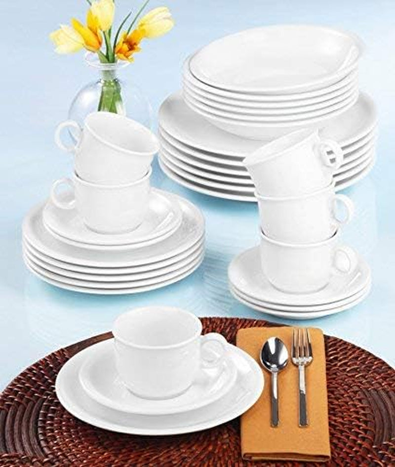 Seltmann Weiden 001.716175 Compact White service de table 30 pièces, blanc/simple