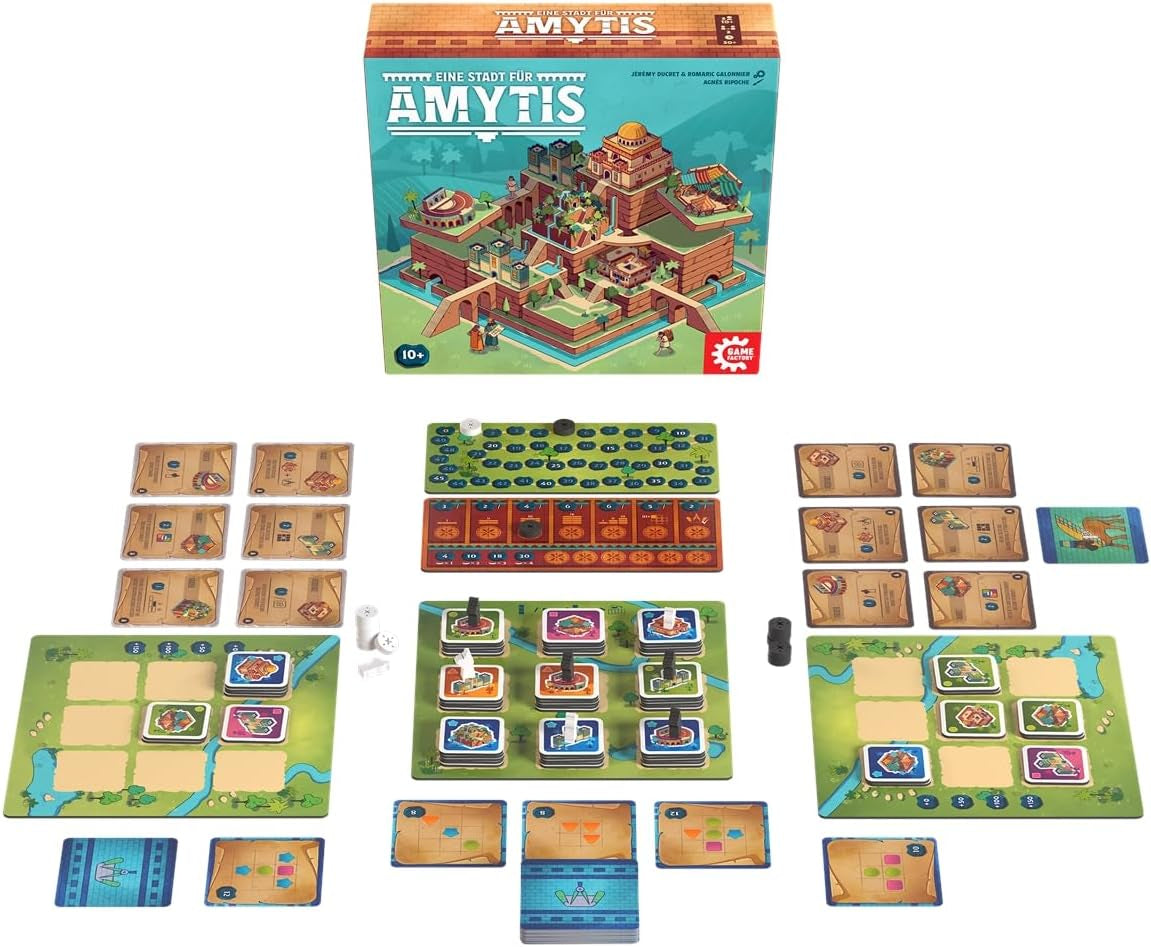Game Factory 646044 A City for Amytis Jeu de duel addictif Jeu de tactique à 2 joueurs à partir de 10 ans Jeu de société à 2 joueurs Jeu de fête
