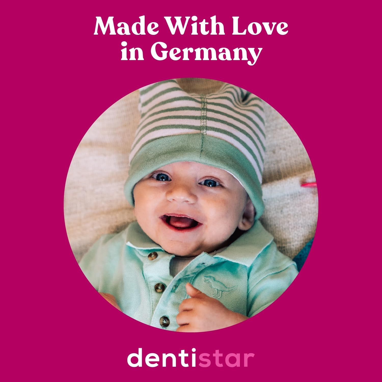 Sucette en silicone Dentistar®, paquet de 3 - Taille 1, tétine 0-6 mois - Respectueuse des dents et de la mâchoire, Stade dentaire - Sans BPA - Fabriquée en Allemagne - Fleur de cerisier