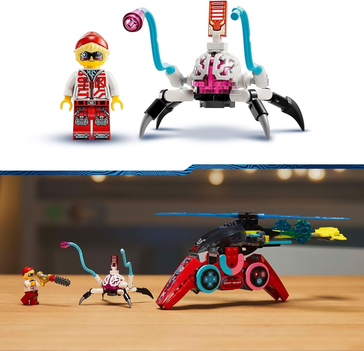 LEGO Dreamzzz Coopers Contrôleur de jeu vidéo volant Jouet fantastique 2 en 1 Figurine d'araignée Ensemble de jeu vidéo Cadeau pour filles et garçons de 7 ans 71489 Jeux de construction Besuche den LEGO-Store