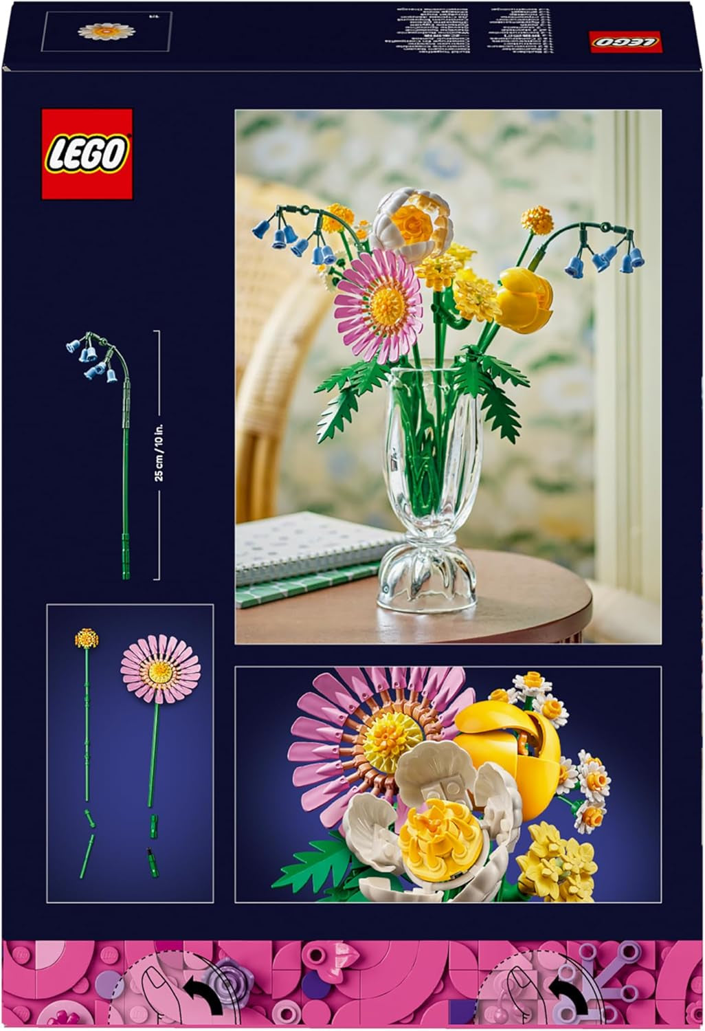 LEGO Botanicals Petit bouquet d'été - Ensemble de construction de fleurs artificielles - Incl. jacinthes, boutons d'or, tulipes - Idée cadeau pour femmes, mères et hommes - 10347 Jeux de construction Besuche den LEGO-Store