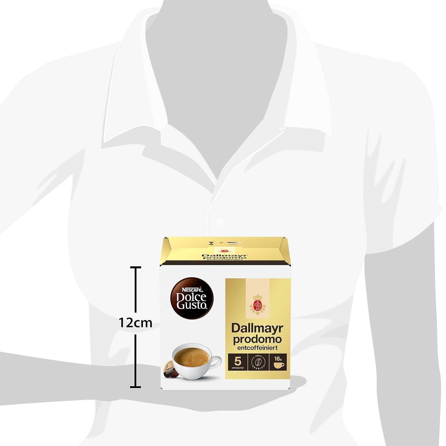 NESCAFÉ DOLCE GUSTO DALLMAYR prodomo entcoffeiniert Kaffeekapseln 3er Pack (3 x 16 Kapseln)