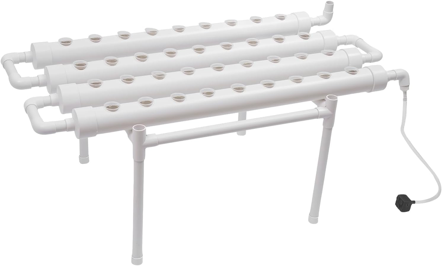 Kit de culture hydroponique à 3 couches, 108 espaces de plantation, systèmes de culture hydroponique de plantes sans sol, système de culture hydroponique de plantes dans des tubes pour légumes (une seule couche avec 36 trous)