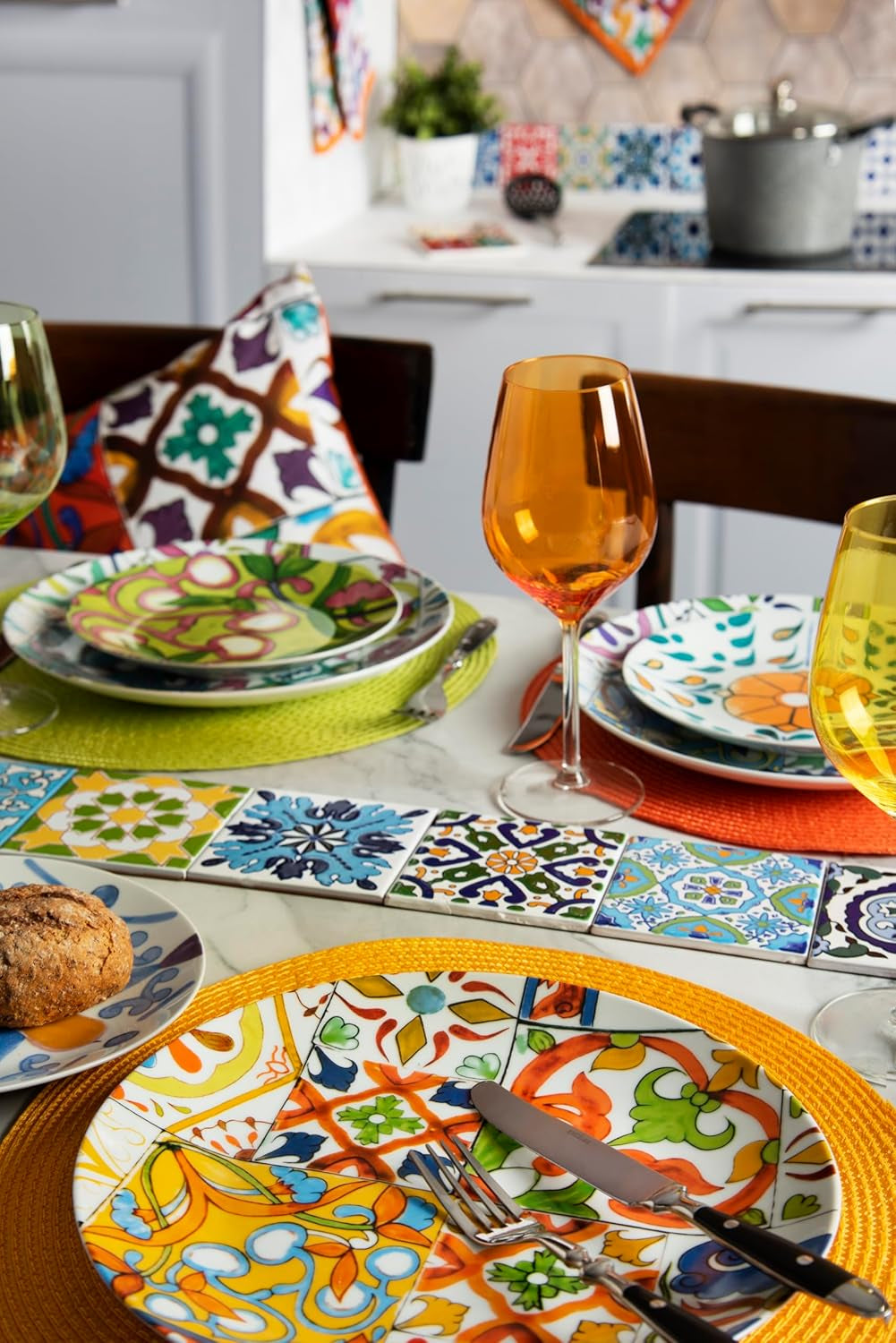 Excelsa Lisbona Tellerservice, 18 pièces, Porzellan et Keramik, plus grande couleur