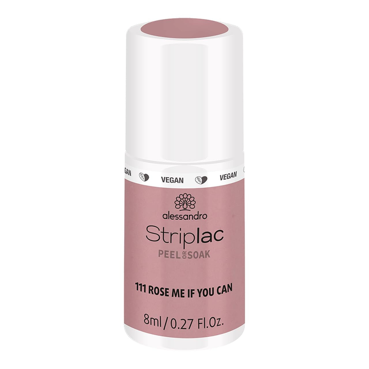 Oja UV alessandro Striplac Classic Rosy Wind – Delicată și de lungă durată – Îndepărtare ușoară datorită tehnologiei de îndepărtare peel-off – Vegană și cruelty-free – 8 ml