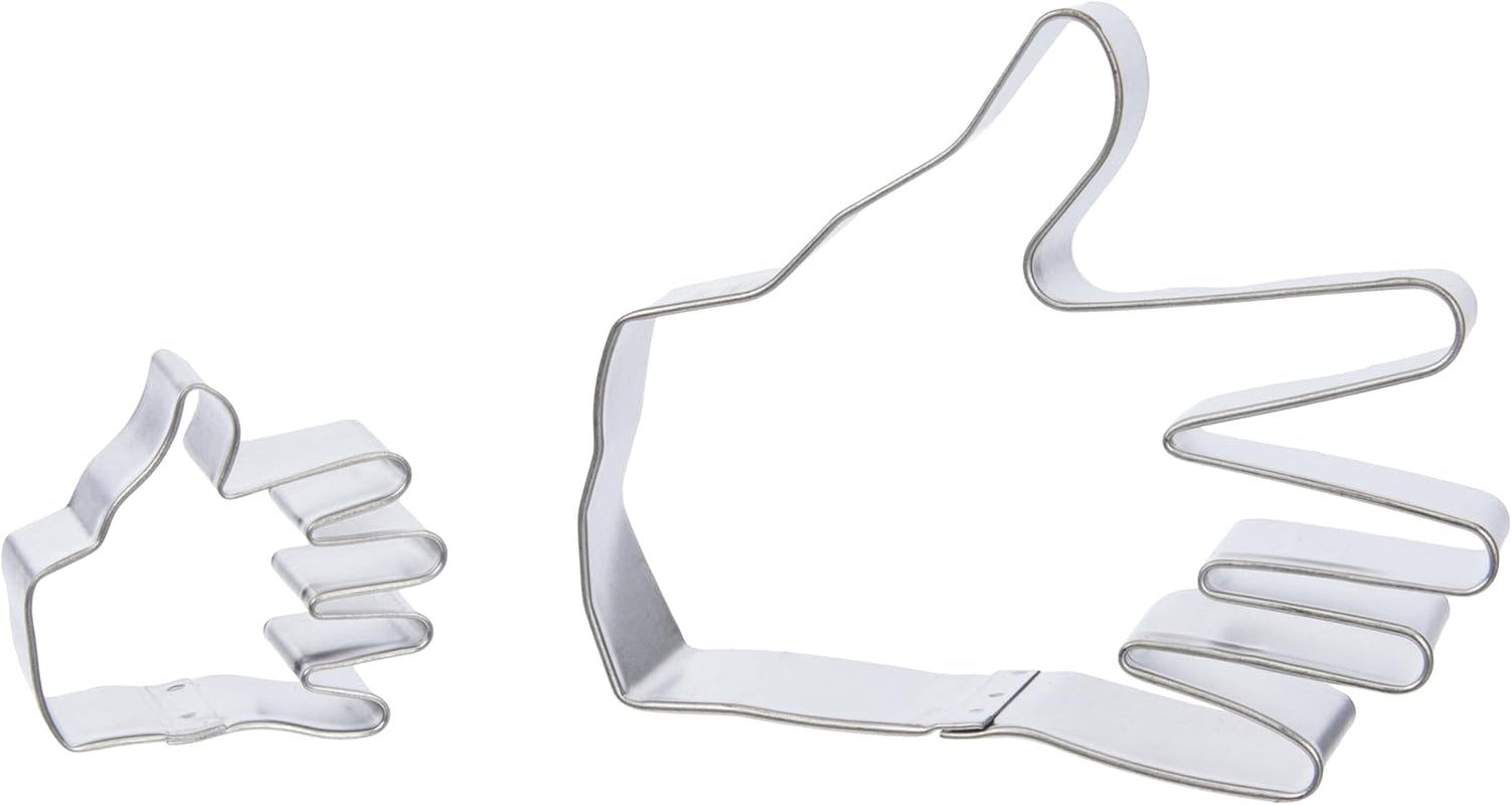 SC619 Emporte-pièces et gâteaux à motif manuel, petites et grandes tailles assorties, acier inoxydable, argent, 10 x 2 x 9 cm, 2 pièces