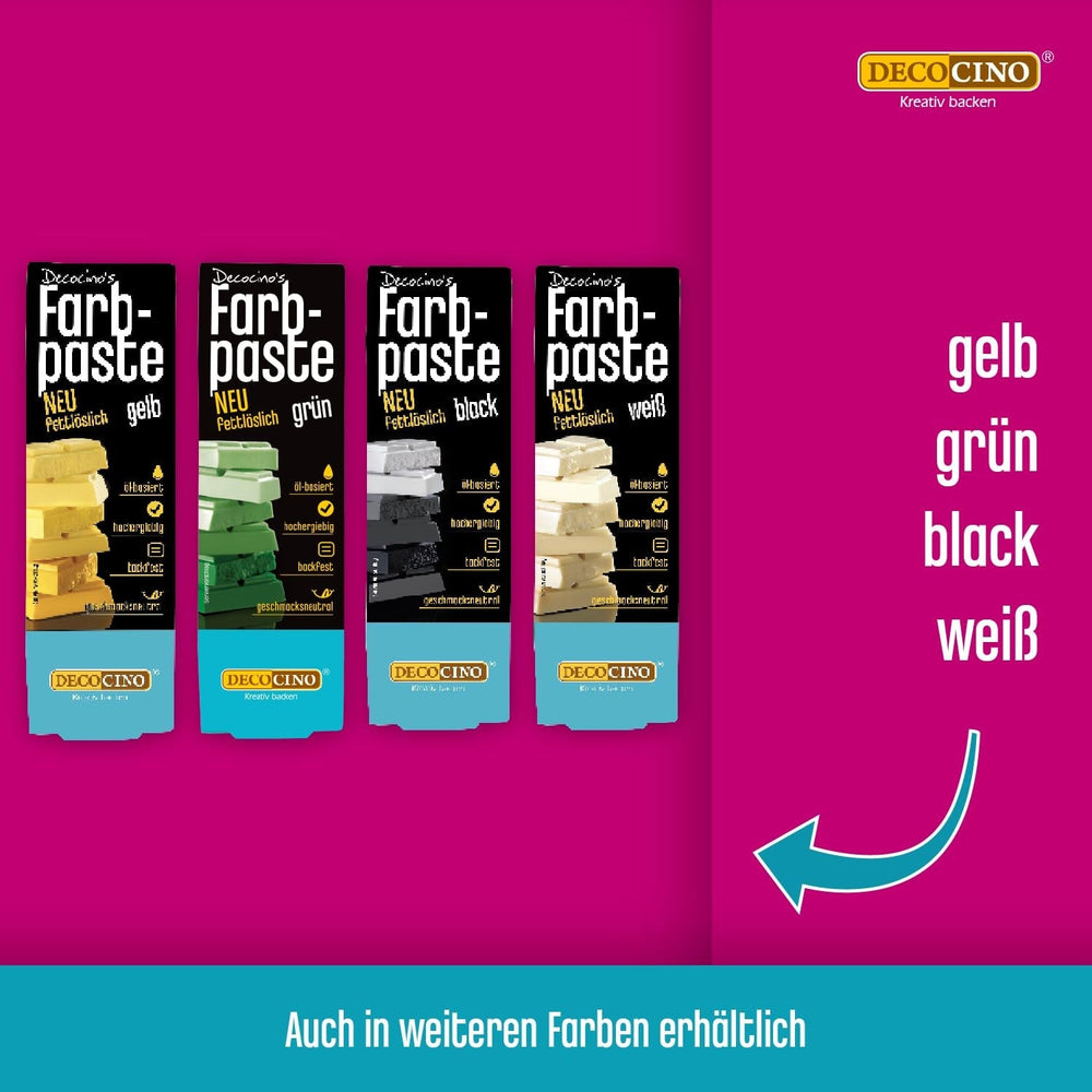 DECOCINO Pâte colorante liposoluble Rouge - 15 g - Colorant alimentaire à base d'huile, idéal pour colorer le chocolat, la crème au beurre, le fondant ou la pâte à biscuits (Pack de 3)