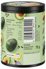 Ostmann Gewürze - Faisons de l'avocat | Gewürzsalz pour avocat, guacamole ou bols | Garniture croustillante avec gewürzen, kräutern et schwarzem sésame | 70 g dans une barre de recyclage Metalldose