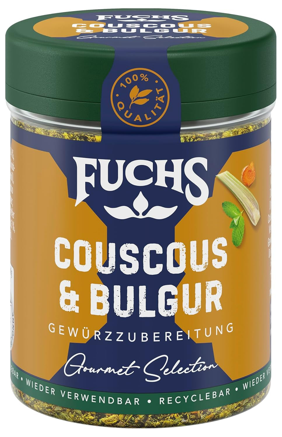 Fuchs Gewürze Gourmet Selection Naher Osten-Afrika – Dukkah Gewürzmischung, nachfüllbarer Gewürz Mix, zum Verfeinern von Fisch und Lamm, végétalien, 50 g