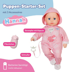 BABY Born Hannah Play with Me - Poupée bébé avec 5 fonctions - Corps en matière douce avec accessoires - Poupée de 36 cm - Fonctionne sur batterie - Convient aux enfants à partir de 1 an