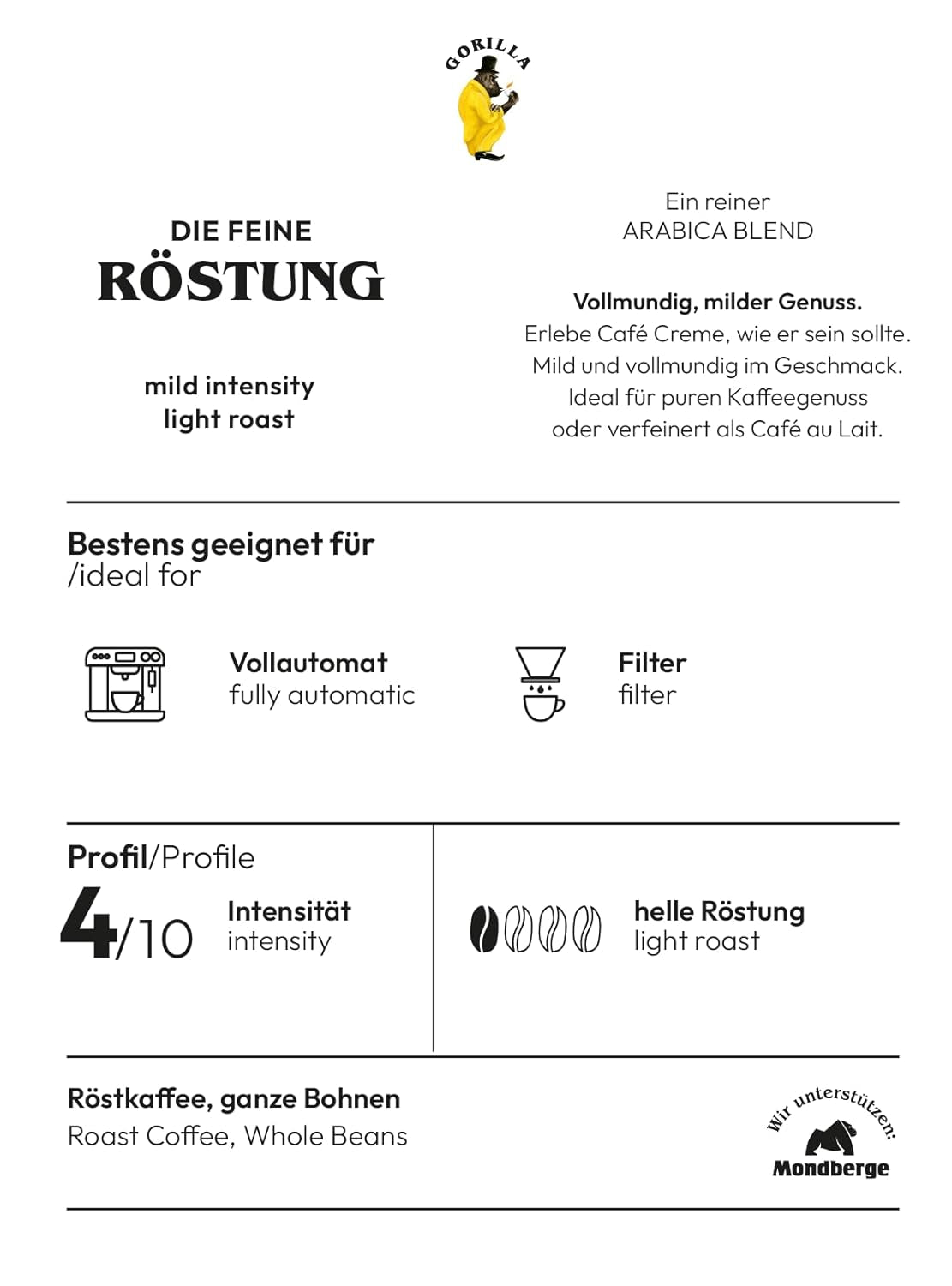 Crème Gorilla Café, 1 kg (paquet de 2)