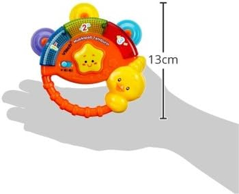 Vtech Baby 3-in-1 Magic Music Ball, de la 9-36 luni & Baby Music Fun Tambourine - Jucărie electronică cu muzică și efecte sonore - Pentru copii cu vârsta cuprinsă între 9-36 luni Jucarii Bebe Naty Shop