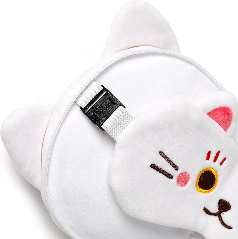 Oreiller de voyage avec masque Relaxeazzz - Porte-bonheur chat Maneki Neko Oreillers de voyage Naty Shop