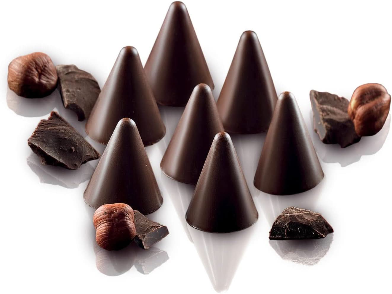 Silikomart Silicone Praliné Forme Cône Ø 2,6 x H 2,8 cm, 7,5 ml, 15 cavités (SCG20) Cuisine Naty Shop