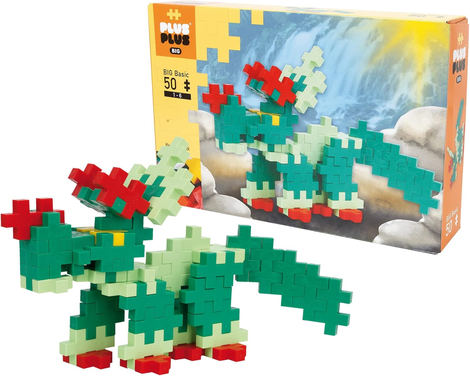 Plus-Plus 9603210 Geniales Konstruktionsspielzeug, Open Play Big Basic Mix, Bausteine-Set, 100 pièces, Mehrfarbig, Mehrfarbig