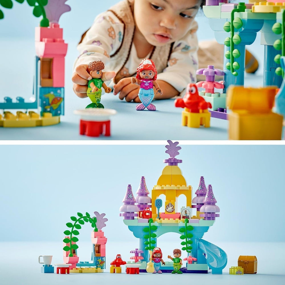 LEGO DUPLO | Disney Le palais sous-marin magique d'Ariel, jouet éducatif pour Ariel la sirène, château sous-marin pour les enfants de plus de 2 ans 10435 Jeux de construction Besuche den LEGO-Store
