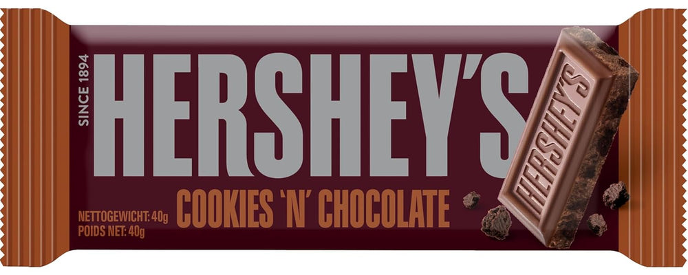 Cookies 'n' Chocolate, paquet de 24 (24 x 40g) - Chocolat au lait fondant avec des morceaux de biscuits croquants