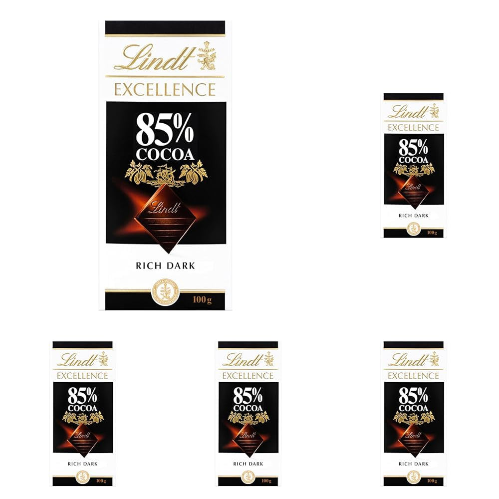 Chocolat Lindt | Barre EXCELLENCE 85% Cacao | 100g | Chocolat Extra Noir | Barre de chocolat végétalienne