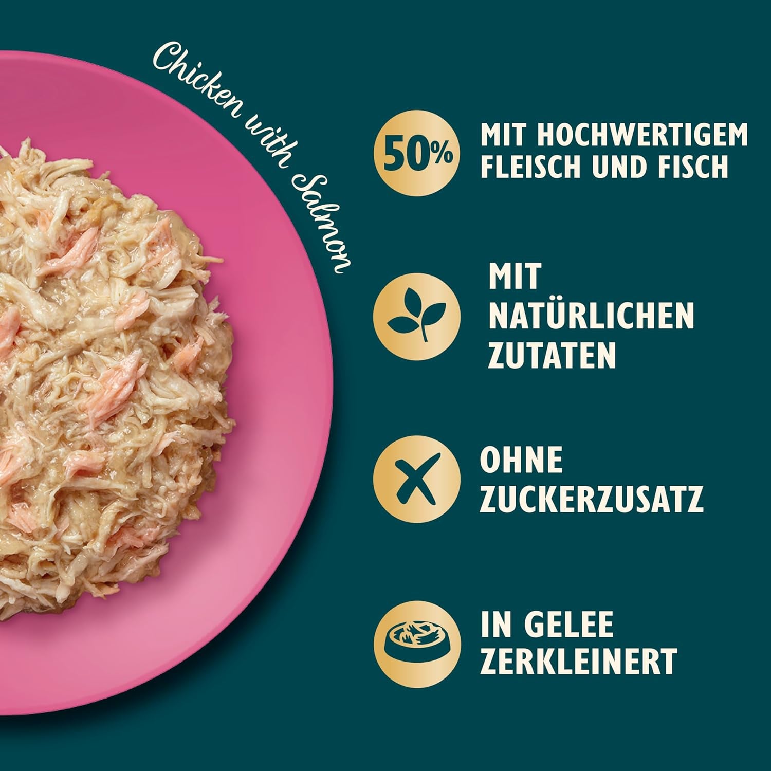 Lily's Kitchen Aus Naturichen Ingredient hermestellung Filets cuits dans de la gelée avec des cuisses et des laches ausgewachsen Nassfutter für Katzen Dose de 70 g