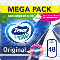 Zewa Wisch&Weg Original Mega Pack, 6 paquets, 48 ​​​​pièces (paquet de 6)