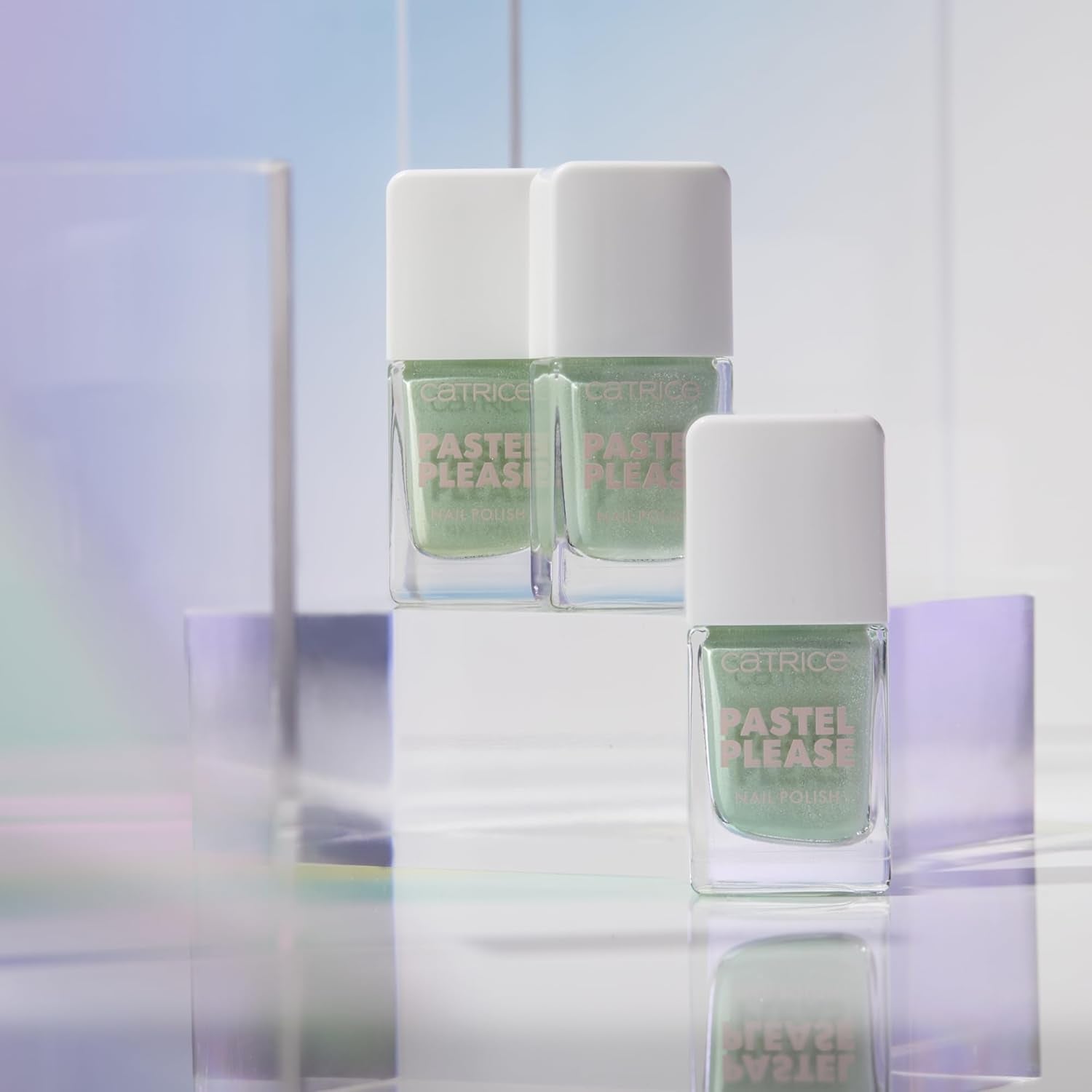 Catrice Pastel Please Vernis à ongles 040 Mint Breeze Vert clair Vernis à ongles pailleté profondément coloré hautement pigmenté Vegan 10,5 ml
