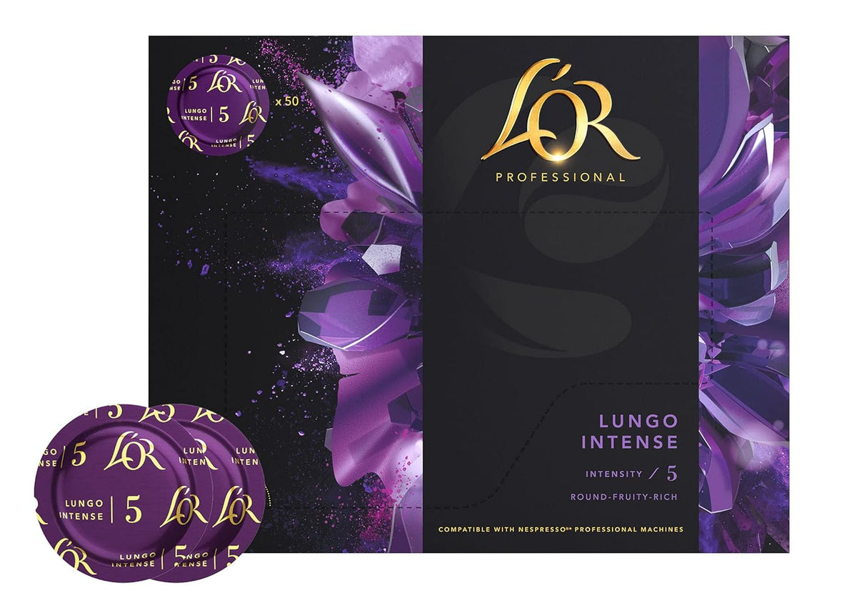 L'OR Suprême Lungo Intense 5, doux, Intensité 5/10, capsules de café compatibles Nespresso* Pro, 50 capsules