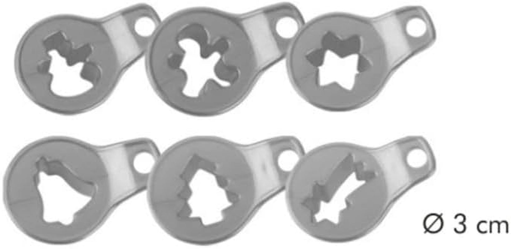 Tescoma 630912 boîtes à biscuits de Noël pour biscuits Linzer Delicia, 8 pièces, vert/jaune/rouge