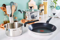 Tefal Poêle principale 20 cm, acier inoxydable Avec revêtement antiadhésif Naty Shop Casseroles et Poêles