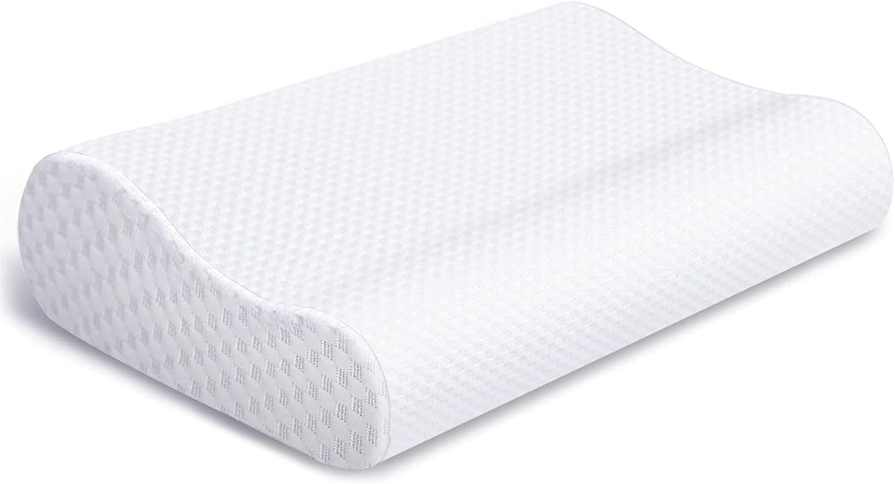 Findigit Health Pillow, Oreiller en mousse à mémoire de forme, Oreiller orthopédique de soutien du cou pour dormeurs sur le côté et sur le dos, Oreiller ergonomique pour la colonne cervicale (60 X 35 X 11/9 cm) Oreillers orthopédiques cervicaux Naty Shop