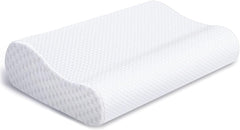 Findigit Health Pillow, Oreiller en mousse à mémoire de forme, Oreiller orthopédique de soutien du cou pour dormeurs sur le côté et sur le dos, Oreiller ergonomique pour la colonne cervicale (60 X 35 X 11/9 cm) Oreillers orthopédiques cervicaux Naty Shop