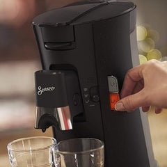 Machine à expresso à capsules Philips Senseo Select ECO, noir/teinté - choix de l'intensité du café et fonction mémoire, en plastique recyclé (CSA240/20)
