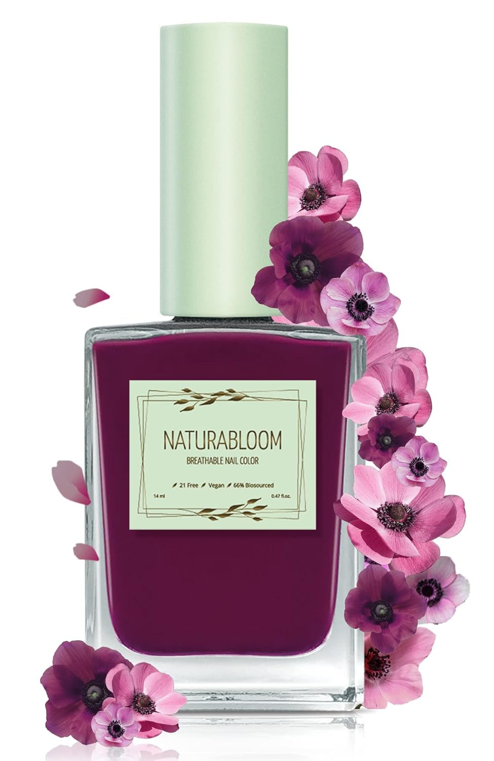 Vernis à ongles beige à séchage rapide (Moon Dust) - vernis à ongles naturel avec formule végétalienne - respirant, durable et durable, 14 ml