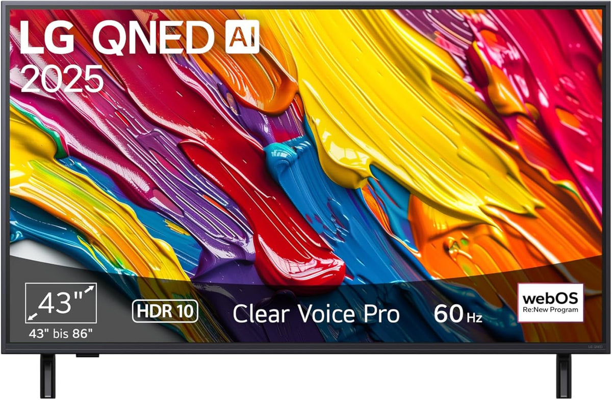 Televizor LG 43QNED82A6B, 43 inch (109 cm), 4K, QNED AI (procesor α7 Gen8 4K AI, webOS 25, 60Hz) [Anul modelului 2025]