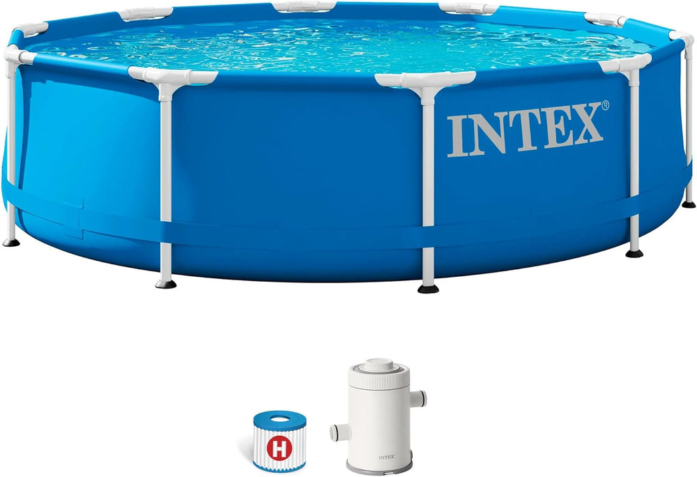 Piscine à ossature métallique 3 m x 76 cm avec pompe à filtre 4485 litres Bleu 305 x 76 cm 28202UK