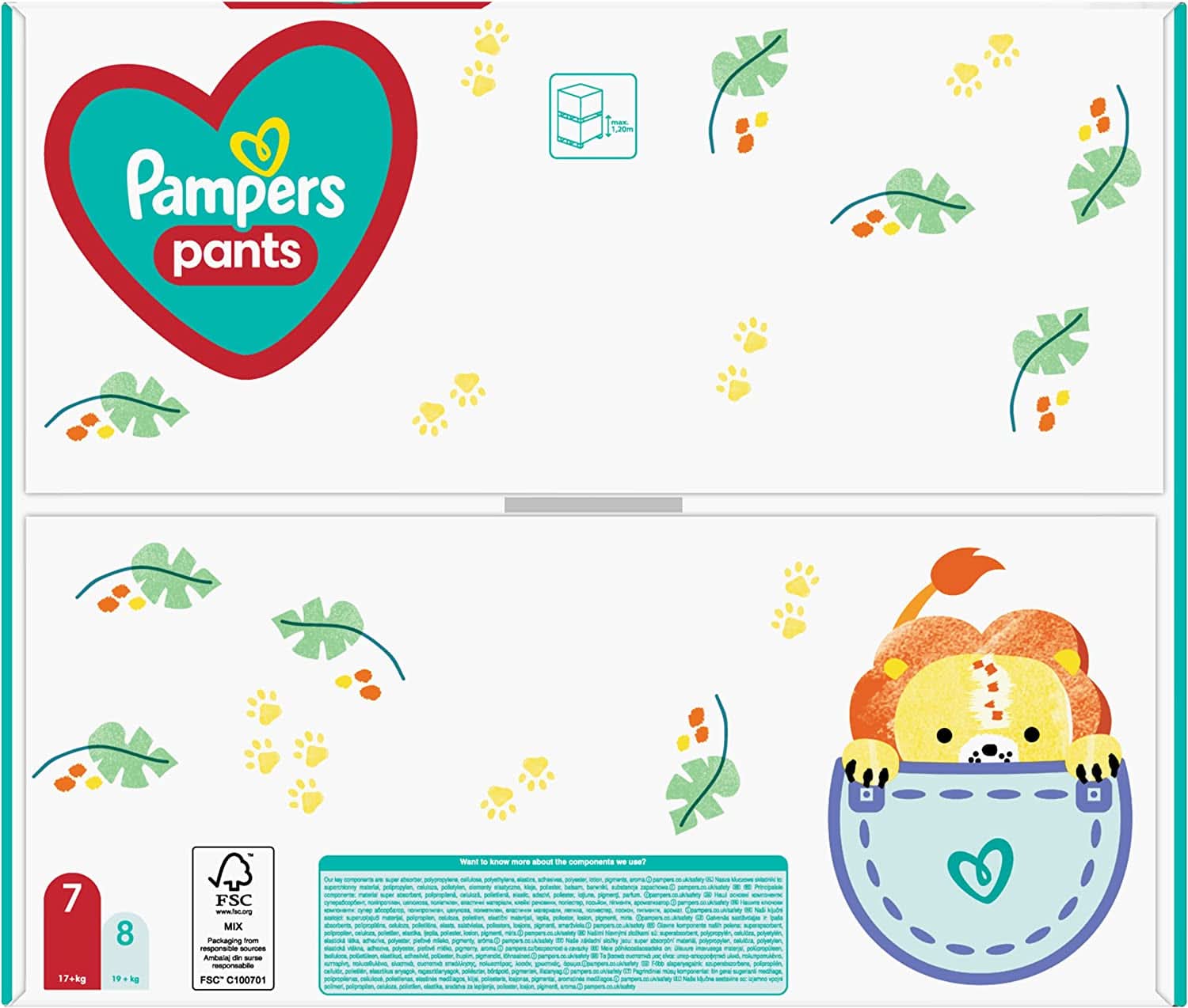 Pampers (version classique), pantalon garçon/fille 7 74 pcs Mère et Enfant Naty Shop