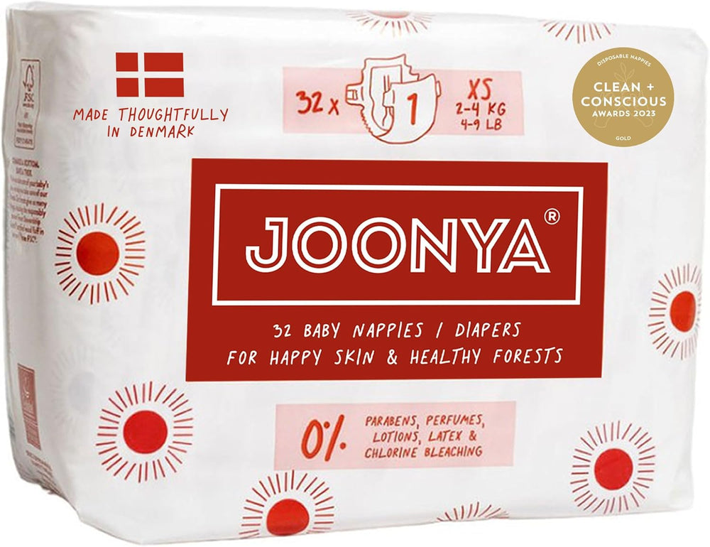 Couches bébé taille 3M (4-8 kg) - 1 sachet de 28 - Sans substances nocives, écologiques, très absorbantes, adaptées à un usage nocturne, ultra fines et douces - Fabriquées au Danemark